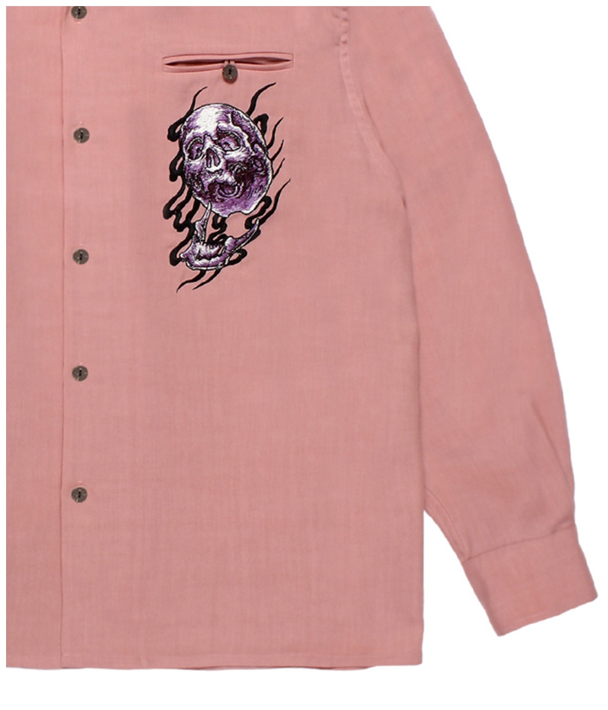 56 TATTOO STUDIO / 50'S OPEN COLLAR SHIRT【PINK】