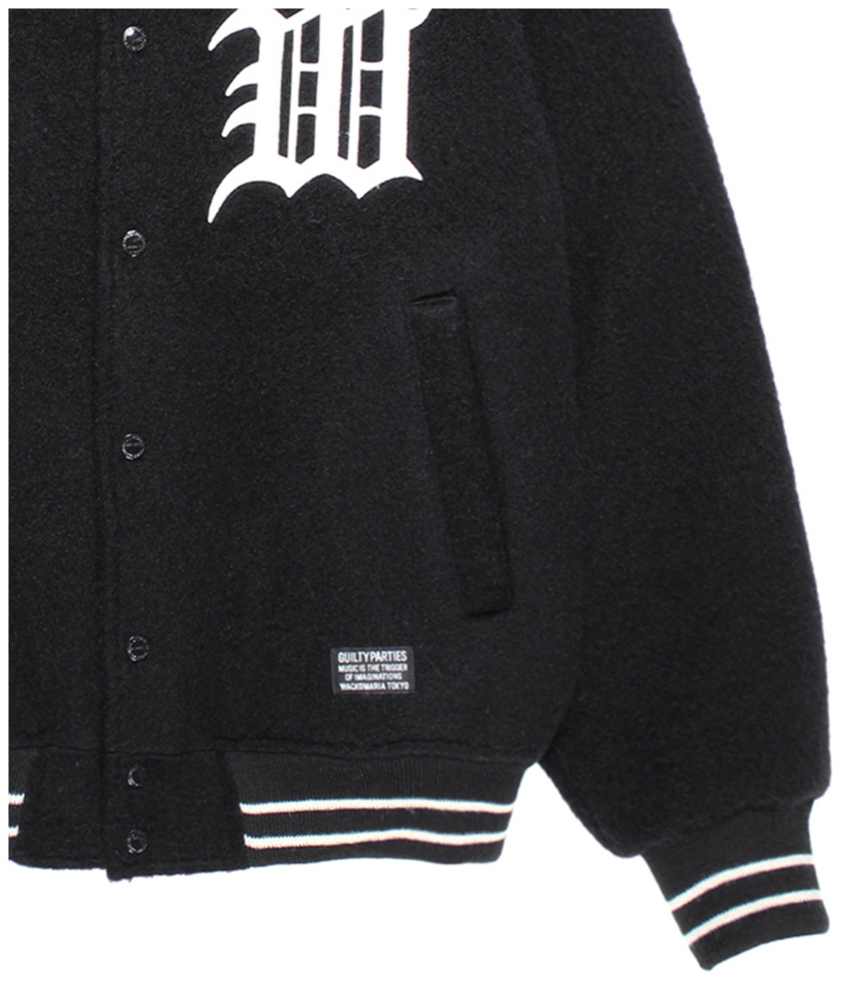 WOOL MOHAIR VARSITY JACKET (TYPE-2)【BLACK】