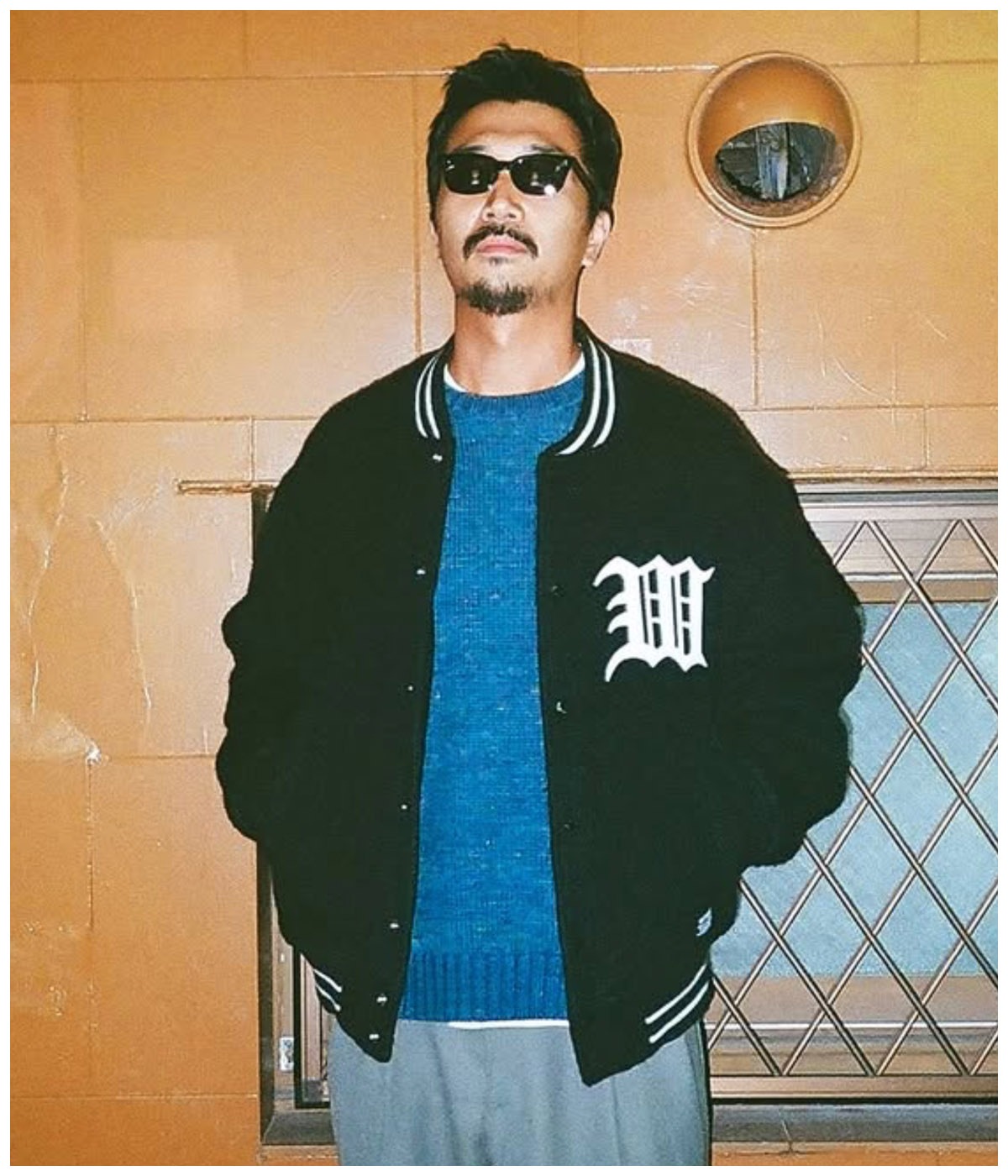 WOOL MOHAIR VARSITY JACKET (TYPE-2)【BLACK】
