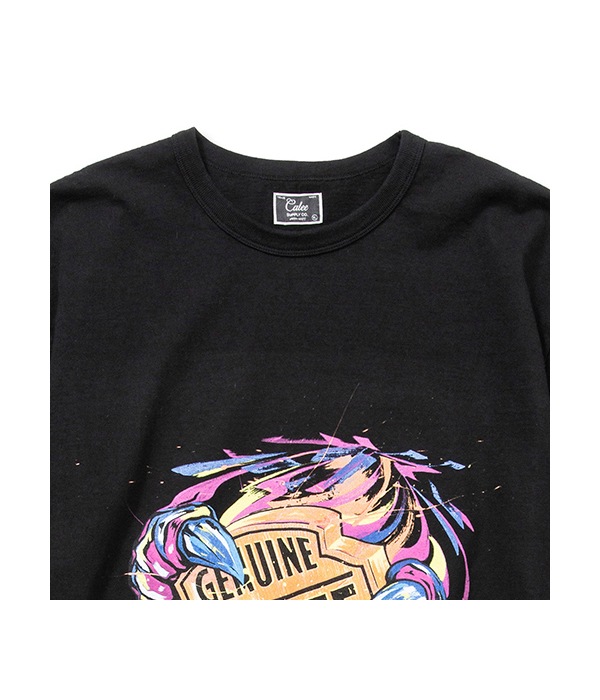 BINDER NECK VHD EMBLEM VINTAGE T-SHIRT【BLACK】
