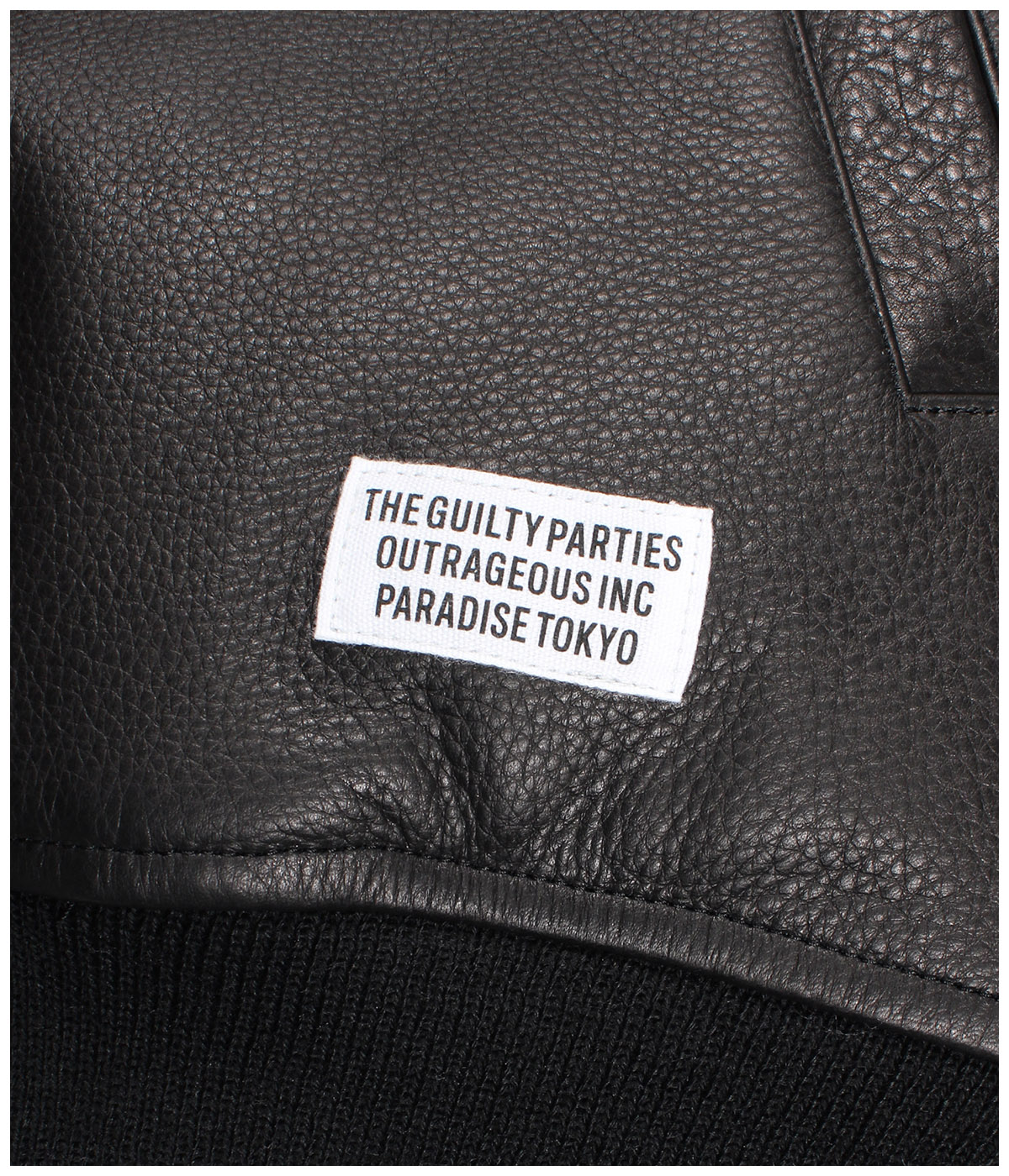 LEATHER VARSITY JACKET (TYPE-2)【BLACK】