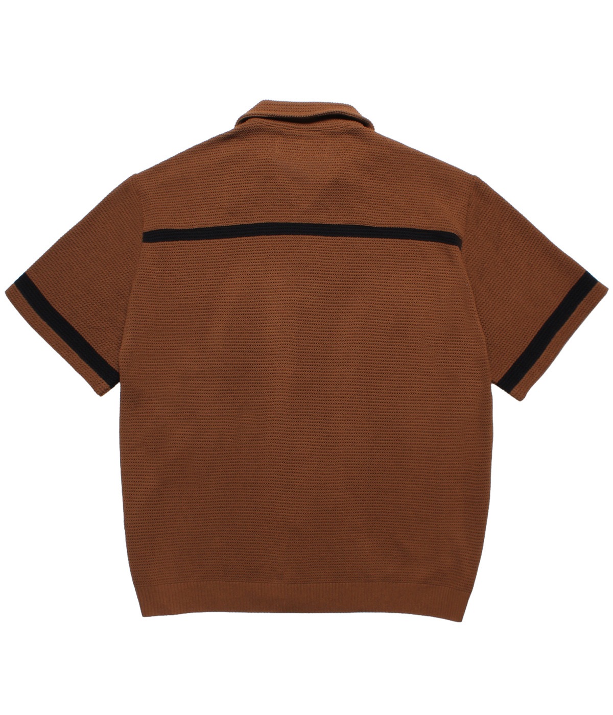 KNIT OPEN COLLAR SHIRT (TYPE-2)【BROWN】｜WACKO MARIA｜MELTING POT