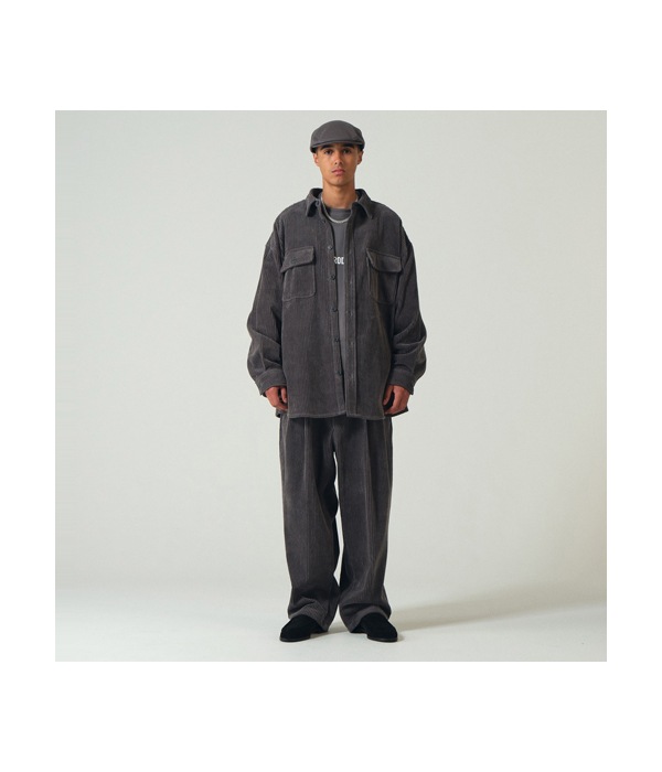 Wide Corduroy CPO Jacket【BLACK】｜COOTIE PRODUCTIONS®︎｜MELTING