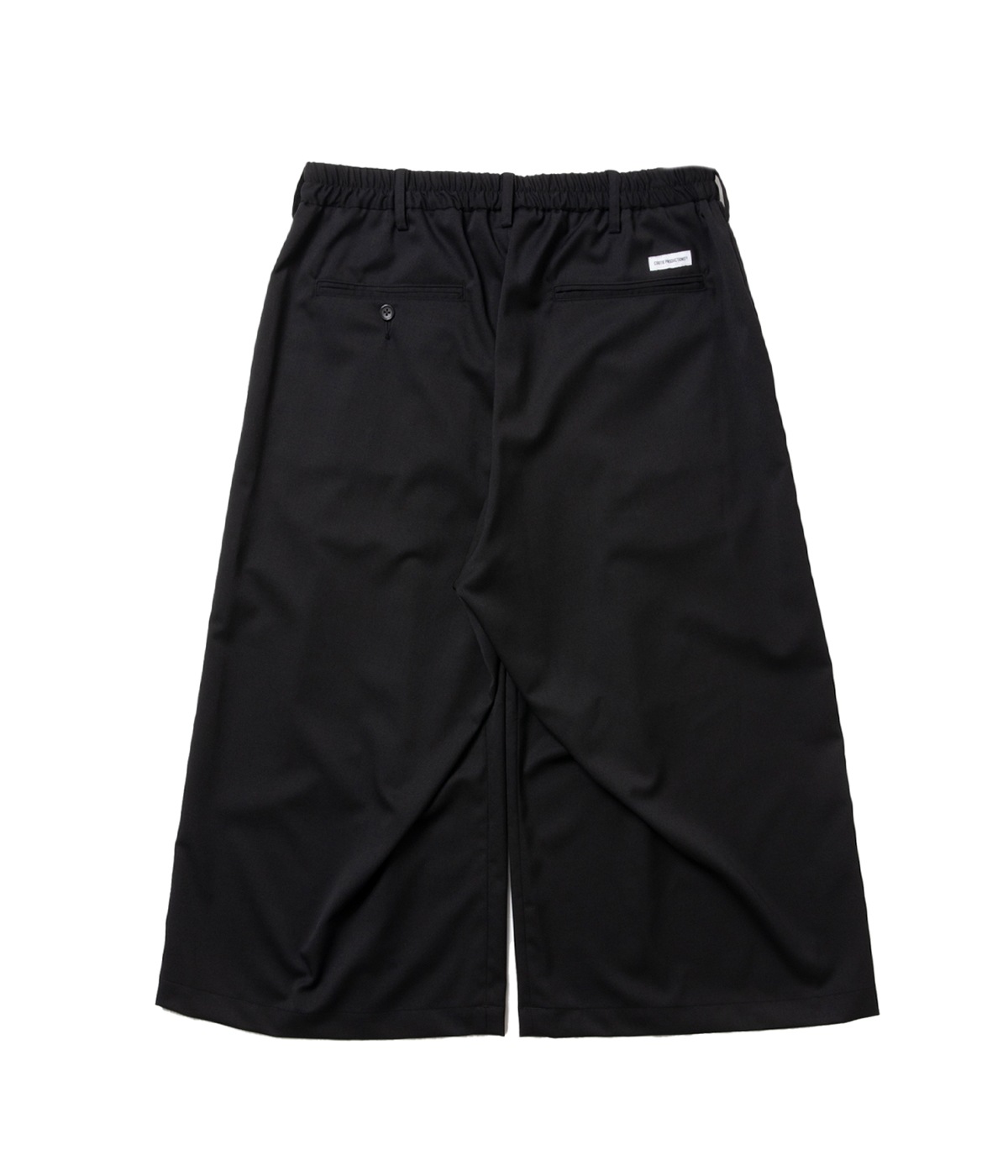Comfort Merino Saxony Shin Cut Wide Easy Trousers【BLACK】