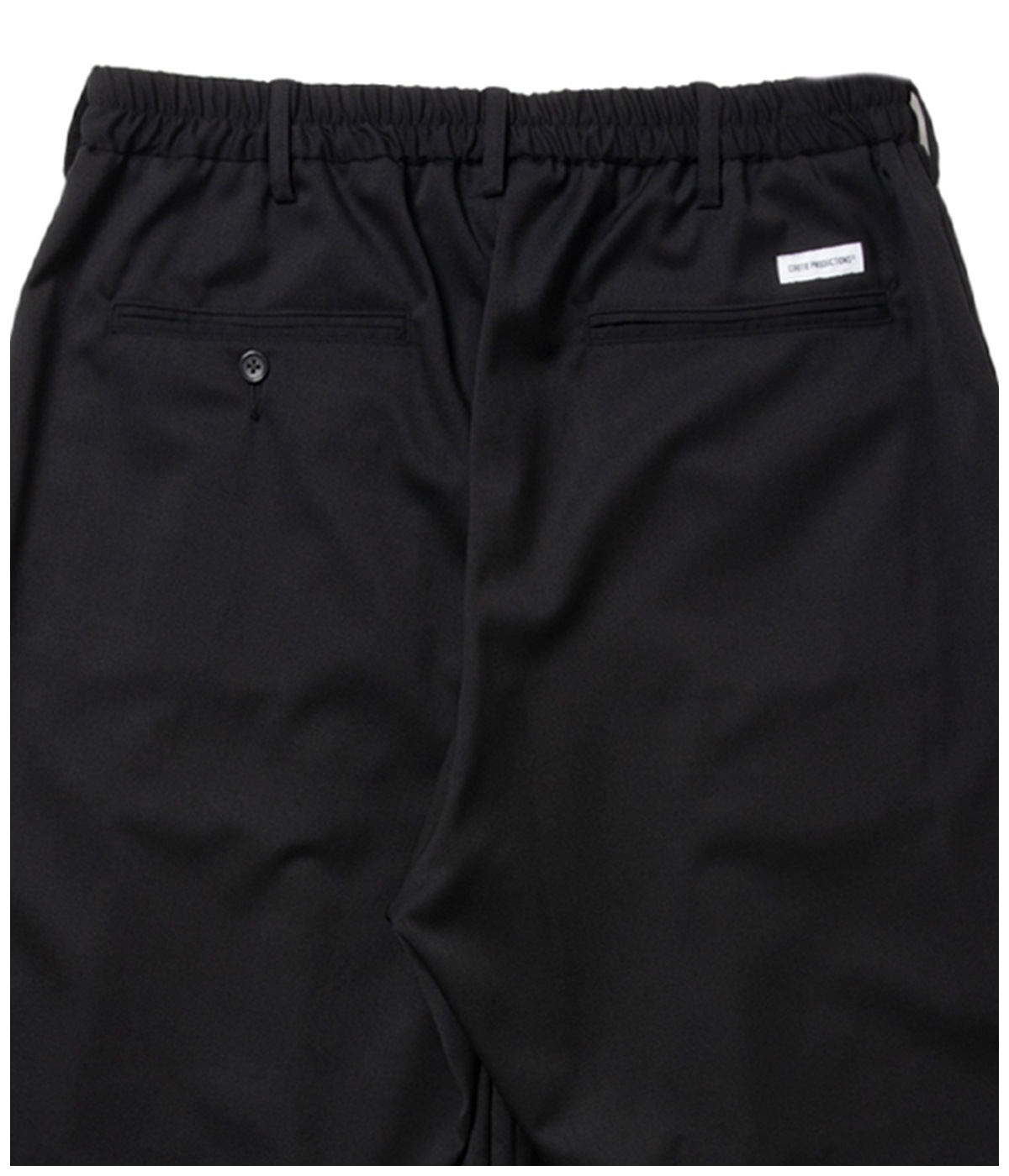 Comfort Merino Saxony Shin Cut Wide Easy Trousers【BLACK】