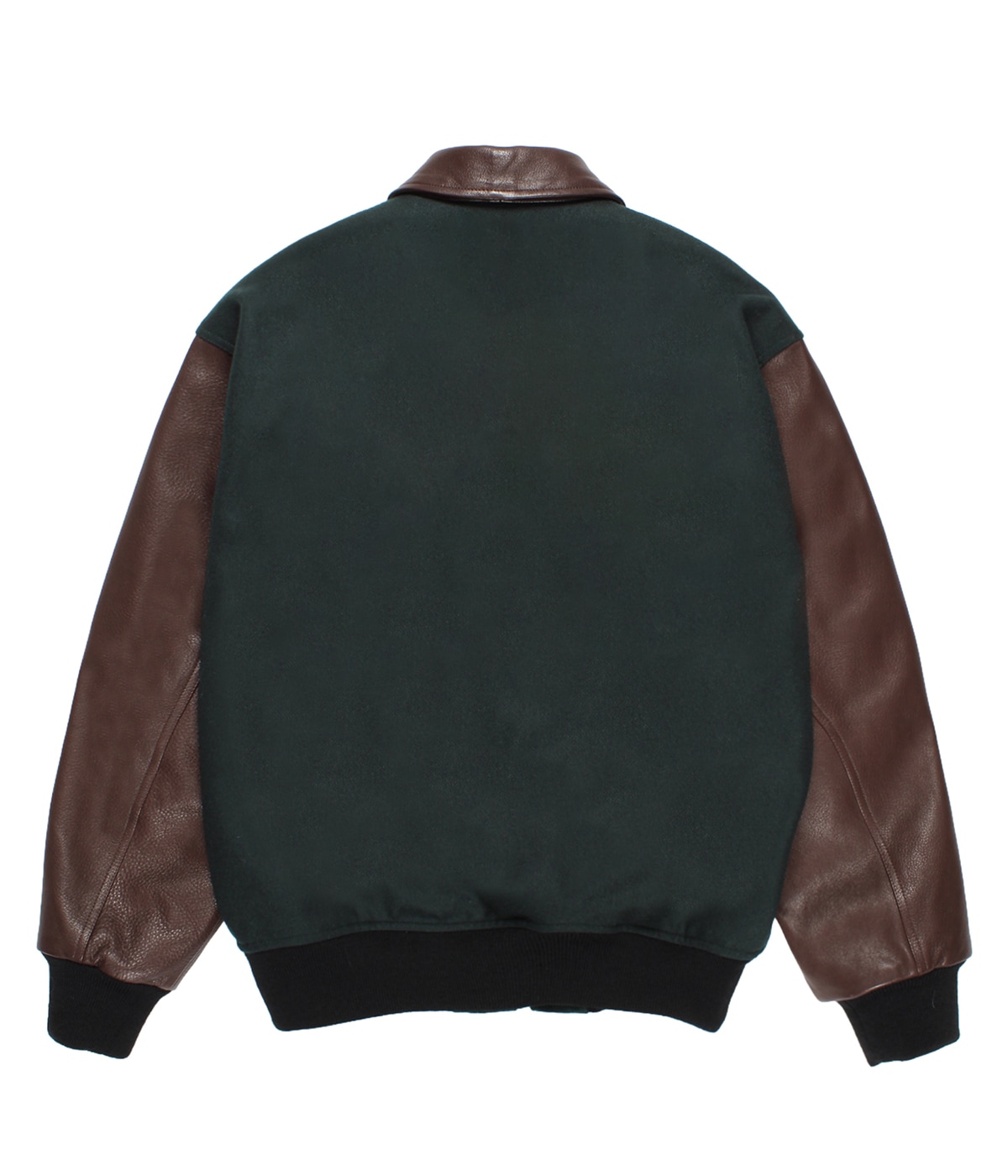 LEATHER VARSITY JACKET (TYPE-1)【GREEN】