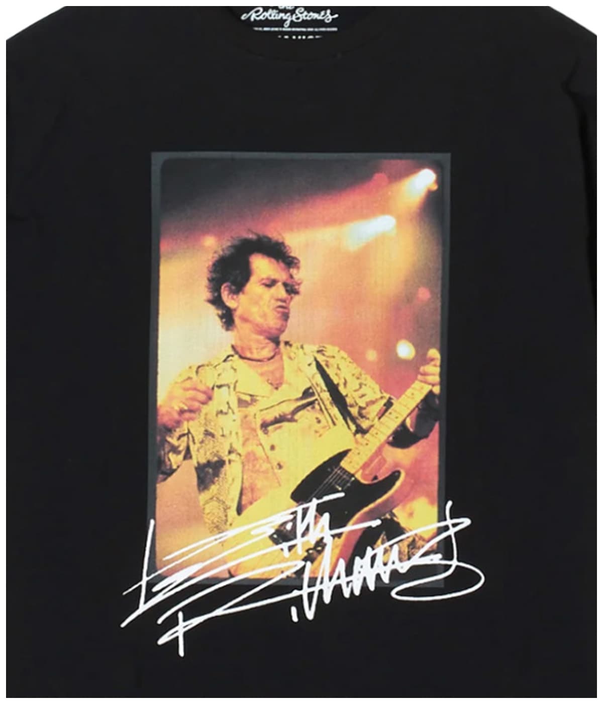 Keith Richards photo tee dos【BLACK】
