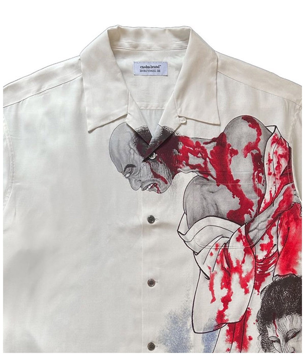 幽霊鬼斗卅六釁圖 HAWAIIAN SHIRT【OFF WHITE】｜exodus brand