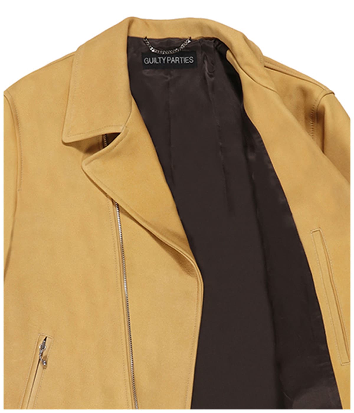 ワコマリア ダブルライダースジャケットキャメル