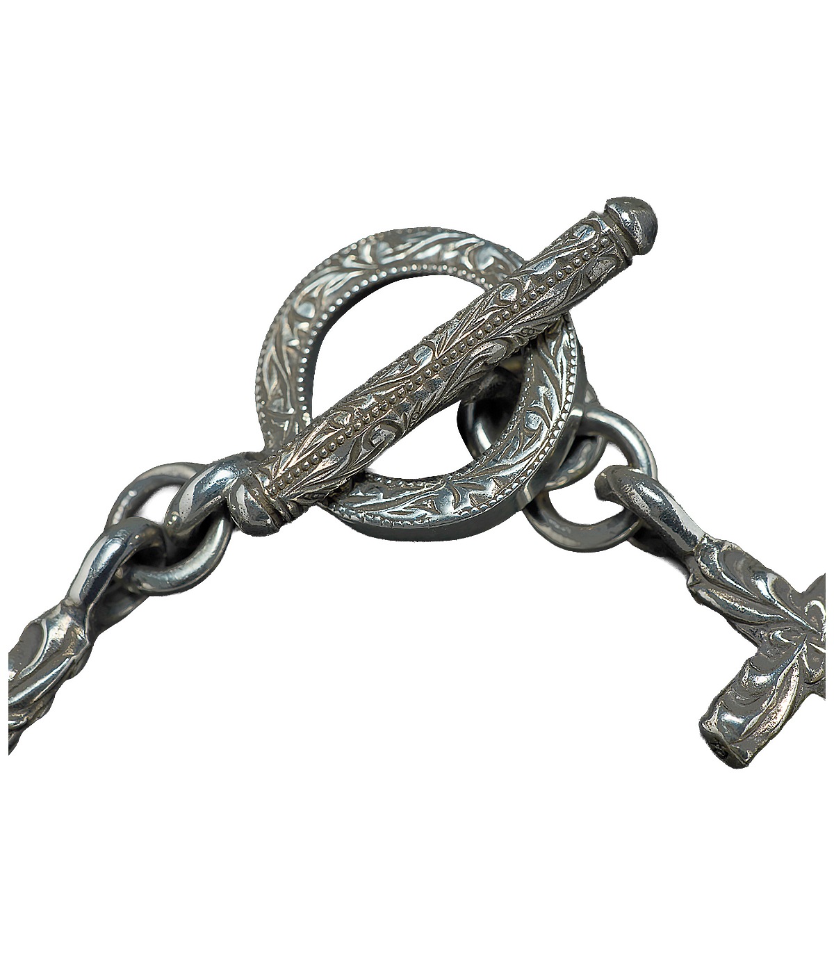 Ornament Cross Link Bracelet【SILVER950】