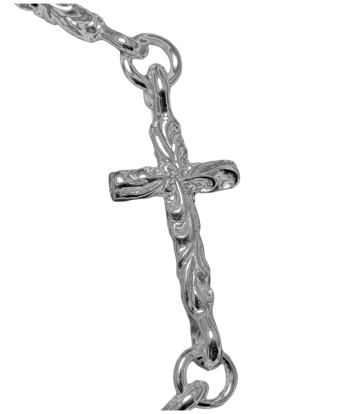 Ornament Cross Link Bracelet【SILVER950】