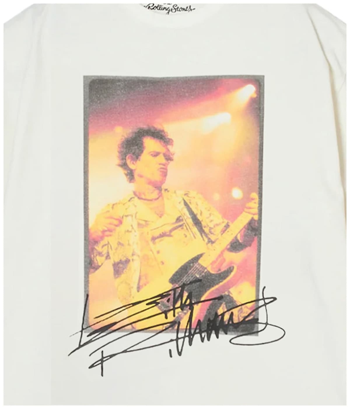 Keith Richards photo tee dos【WHITE】