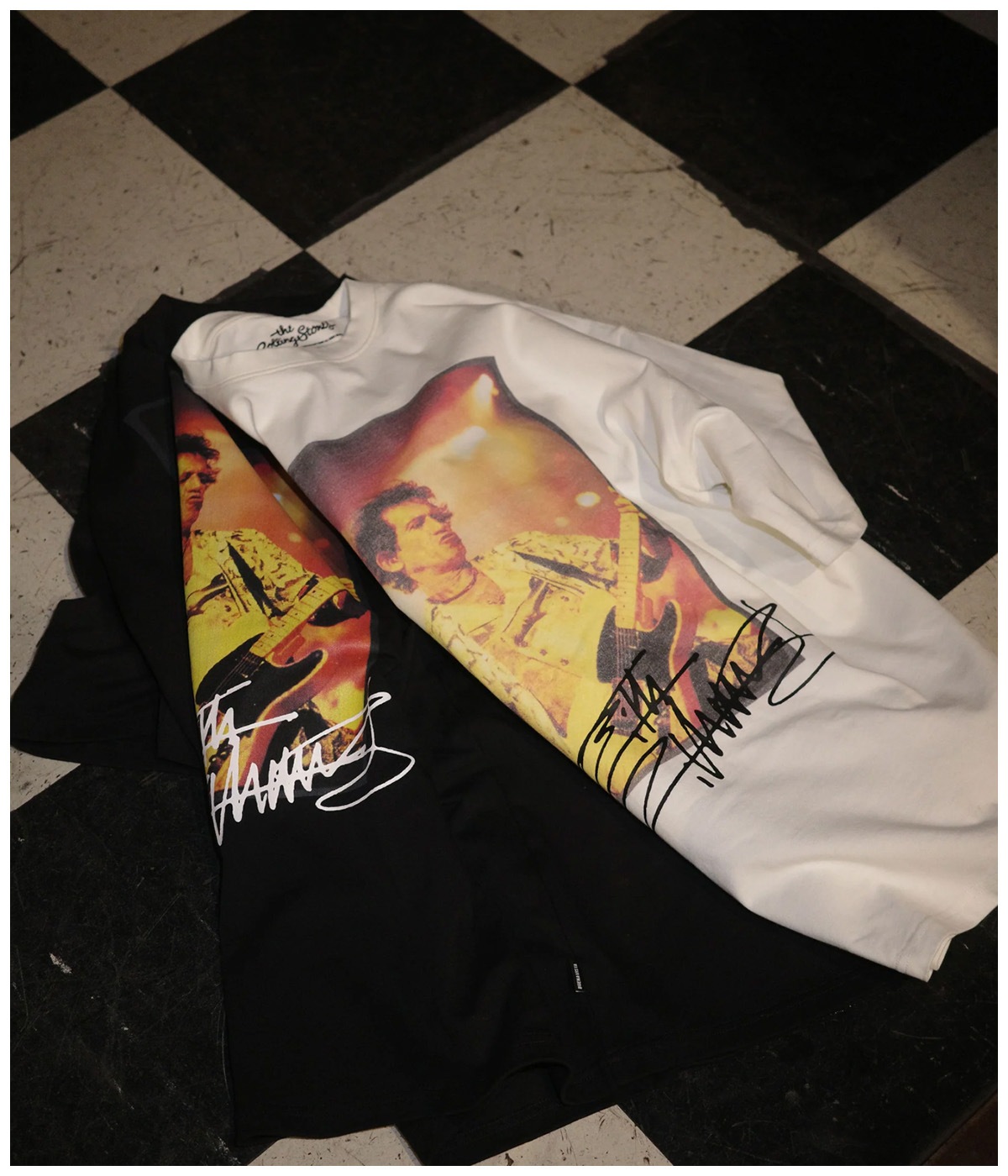 Keith Richards photo tee dos【WHITE】