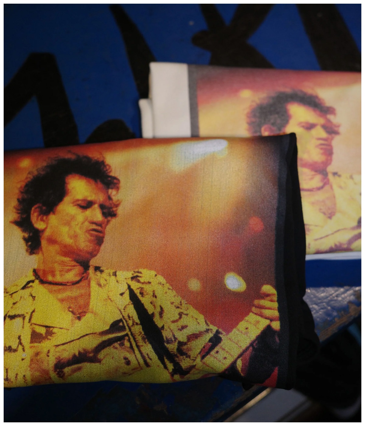 Keith Richards photo tee dos【WHITE】