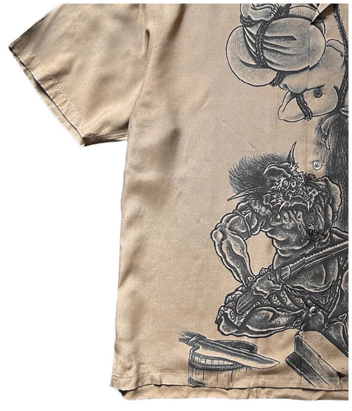 百鬼図HAWAIIAN SHIRT【BROWN】｜exodus brand™｜MELTING POT（正規