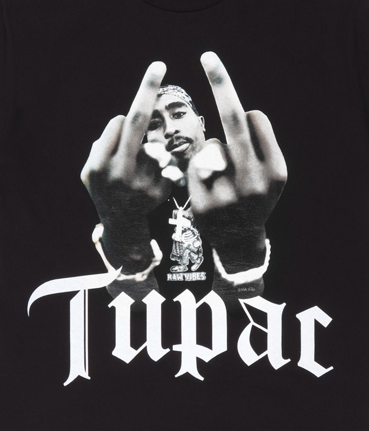 TUPAC / CREW NECK T-SHIRT (TYPE-2)【MONO】｜WACKO MARIA｜MELTING
