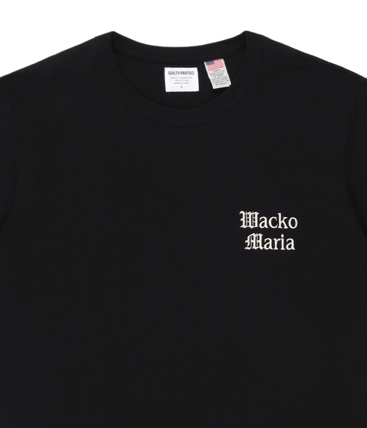USA BODY CREW NECK T-SHIRT【BLACK】｜WACKO MARIA｜MELTING POT