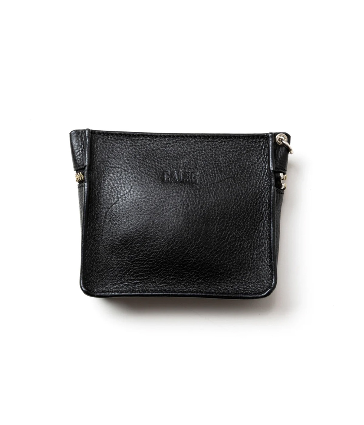 STUDS LEATHER ZIP POUCH【BLACK】｜CALEE｜MELTING POT（正規取扱店 