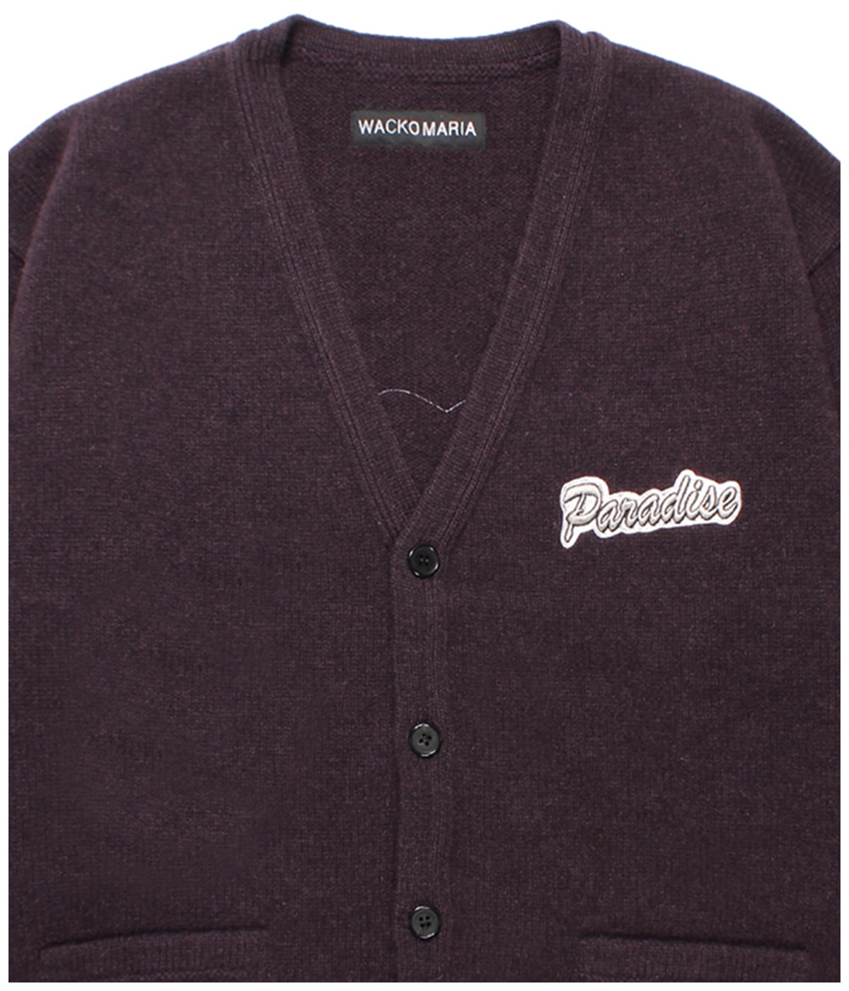 CLASSIC KNIT CARDIGAN (TYPE-2)【BURGUNDY】｜WACKO MARIA