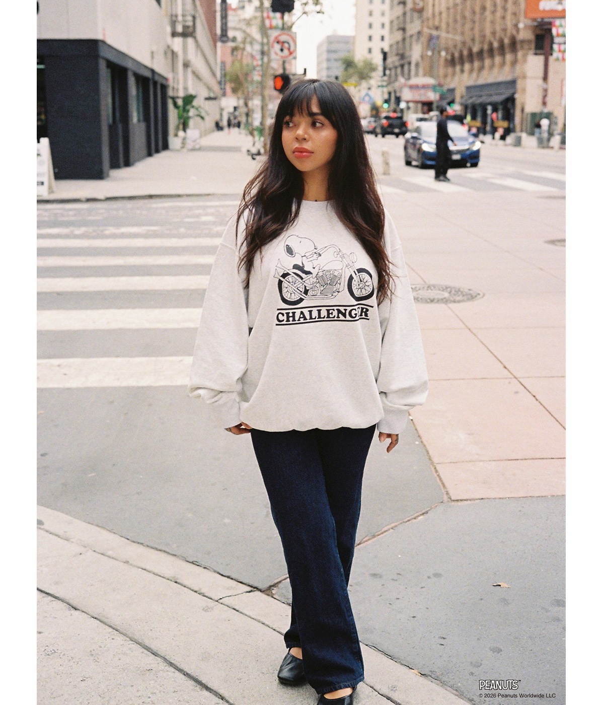 Ｍ　CHALLENGER　SNOOPY C/N SWEAT　GRAY SNOOPY C/N SWEAT【GRAY】｜CHALLENGER｜MELTING POT（正規取扱店・通販）