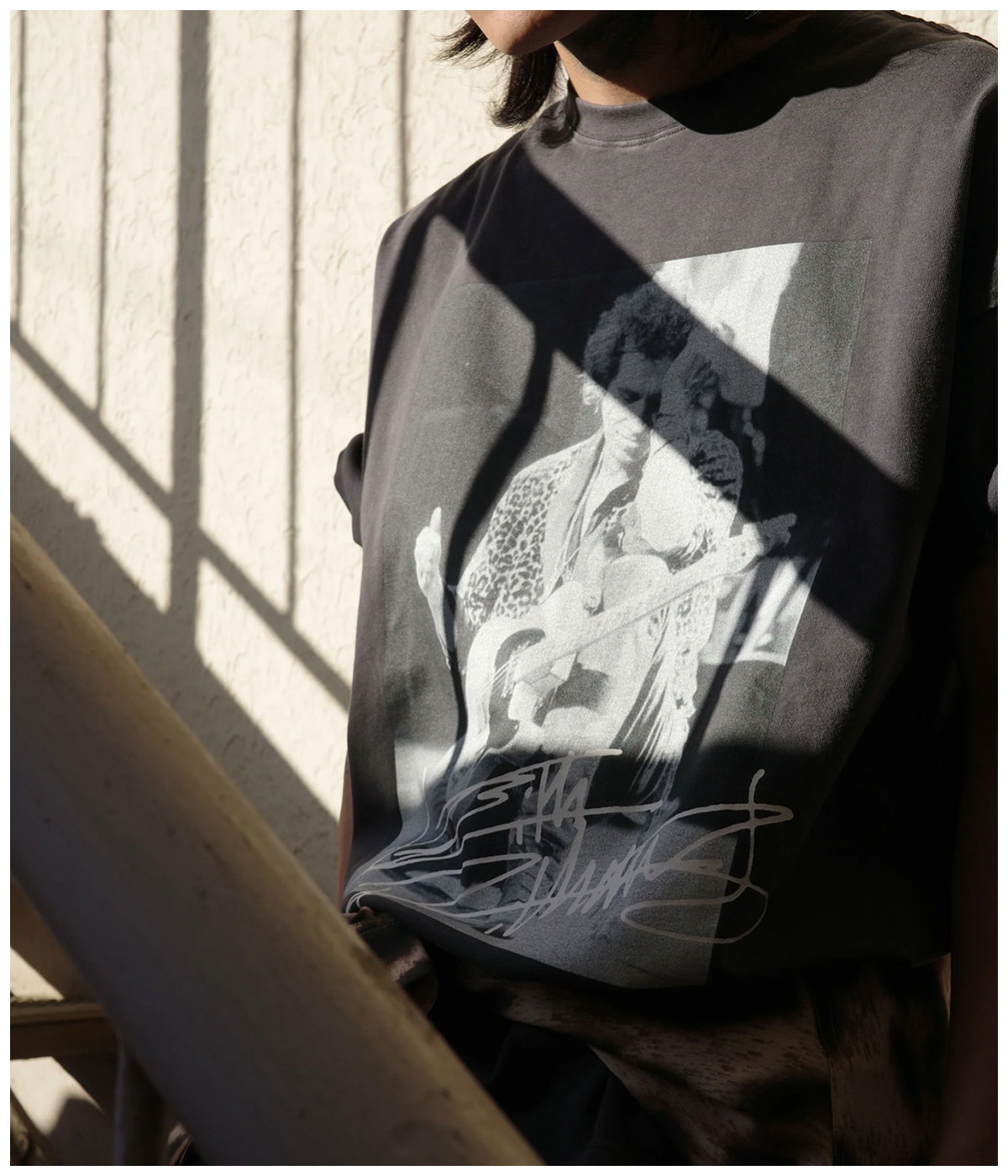 Keith Richards photo tee uno【BLACK】｜BUENA VISTA｜MELTING POT