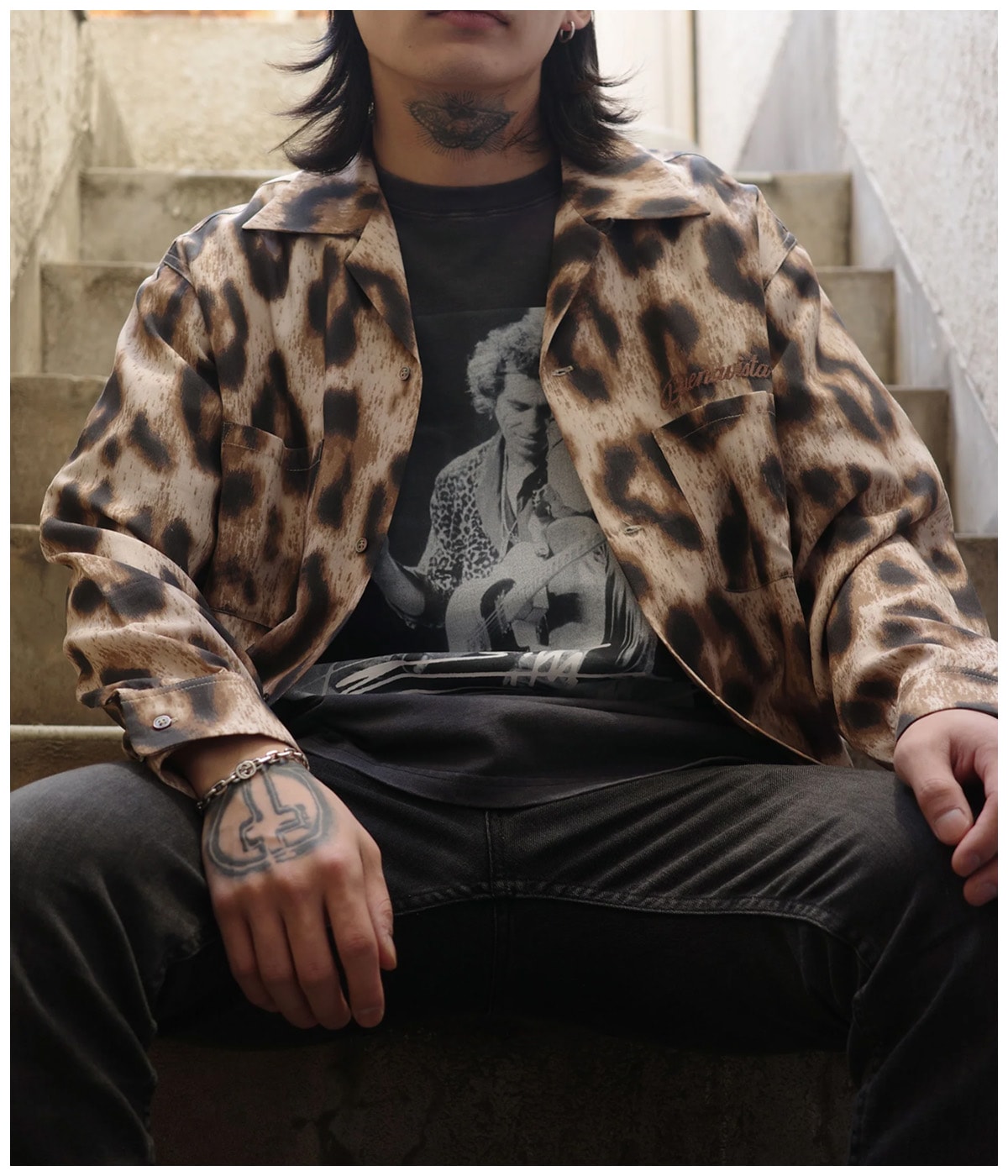 Keith Richards photo tee uno【BLACK】｜BUENA VISTA｜MELTING POT