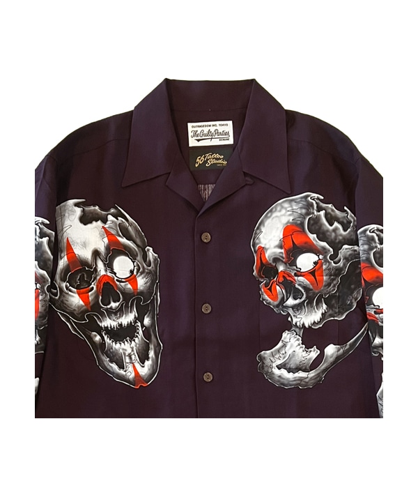 56 TATTOO STUDIO / L/S HAWAIIAN SHIRT【2 Colors Available】｜WACKO