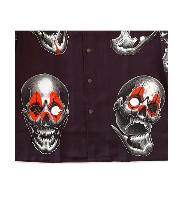 56 TATTOO STUDIO / L/S HAWAIIAN SHIRT【2 Colors Available】｜WACKO