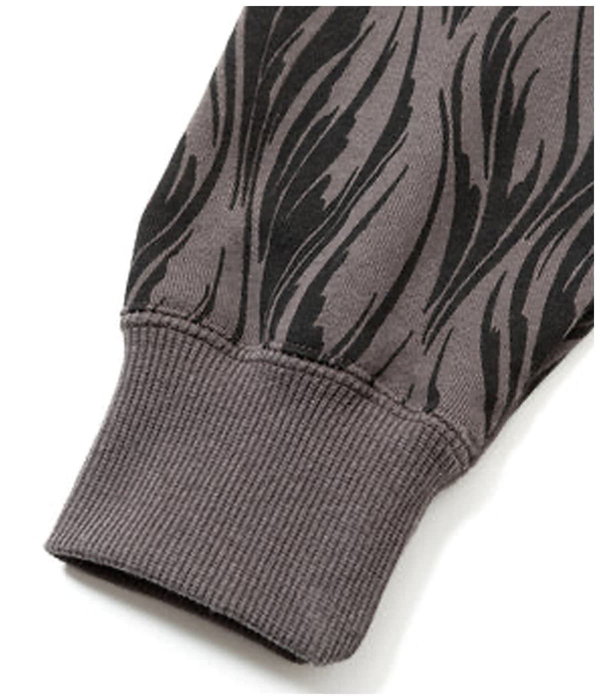 FEATER PATTERN PULLOVER HD【CHARCOAL】