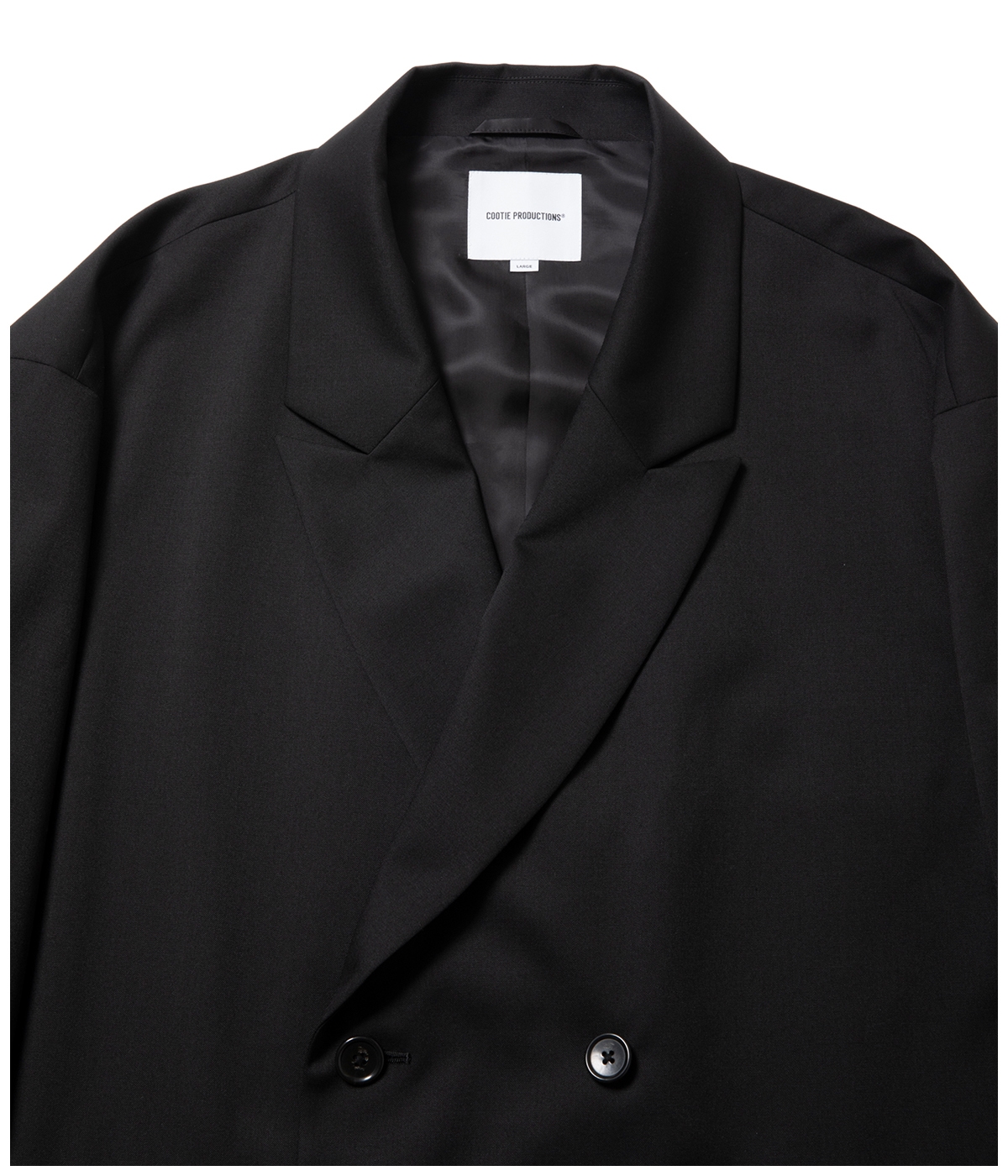 Comfort Merino Saxony Double Breasted Jacket【BLACK】｜COOTIE