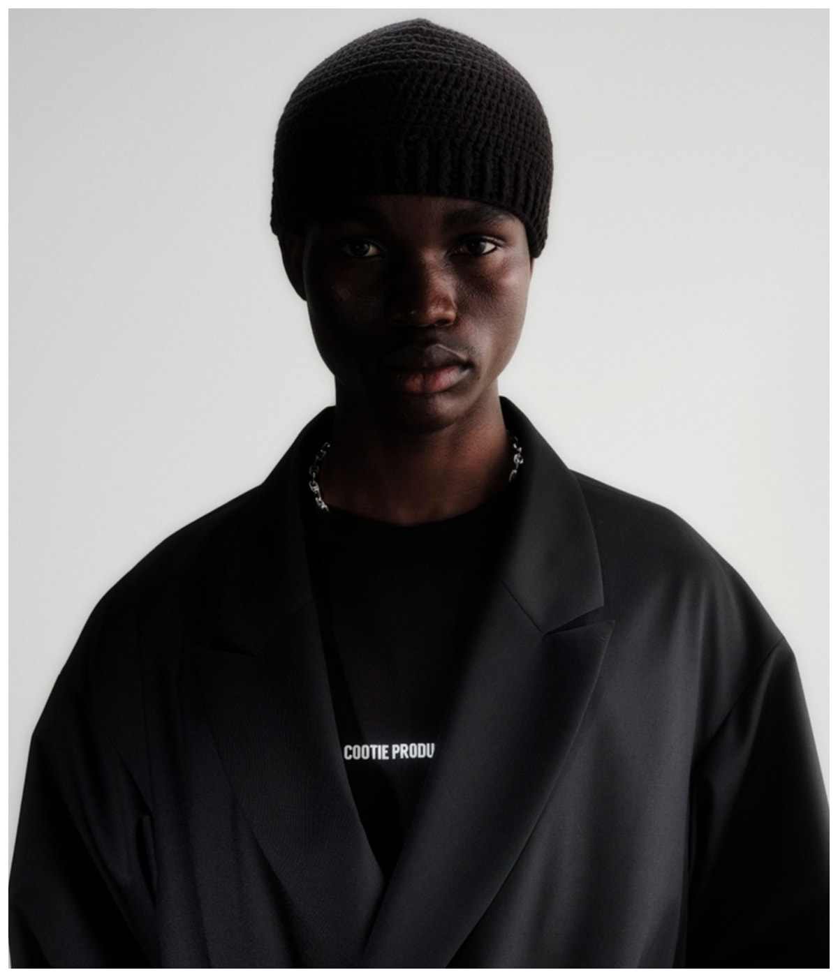 Comfort Merino Saxony Double Breasted Jacket【BLACK】｜COOTIE