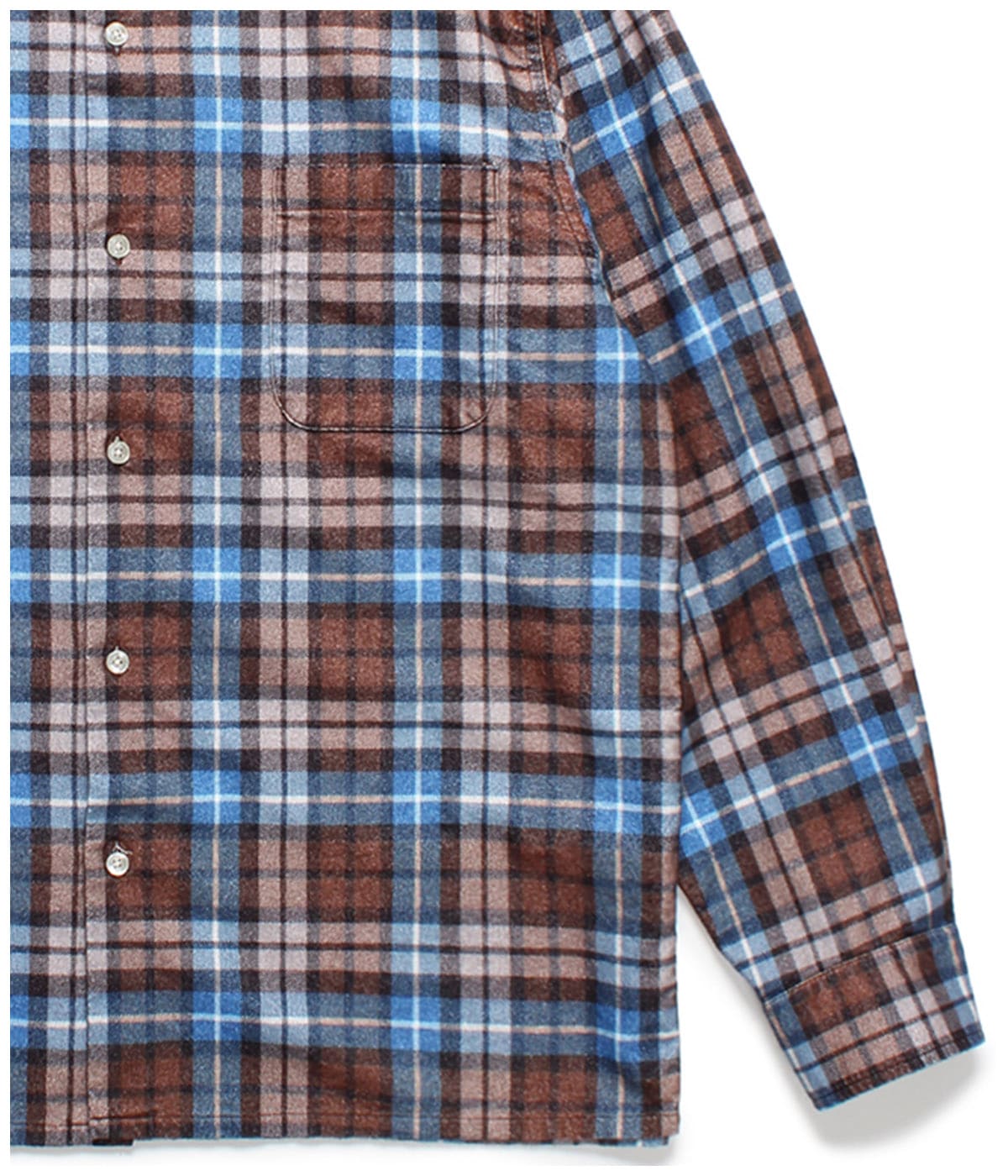 CHECK FLANNEL REGULAR COLLOR SHIRT (TYPE-1)【BROWN】｜WACKO MARIA