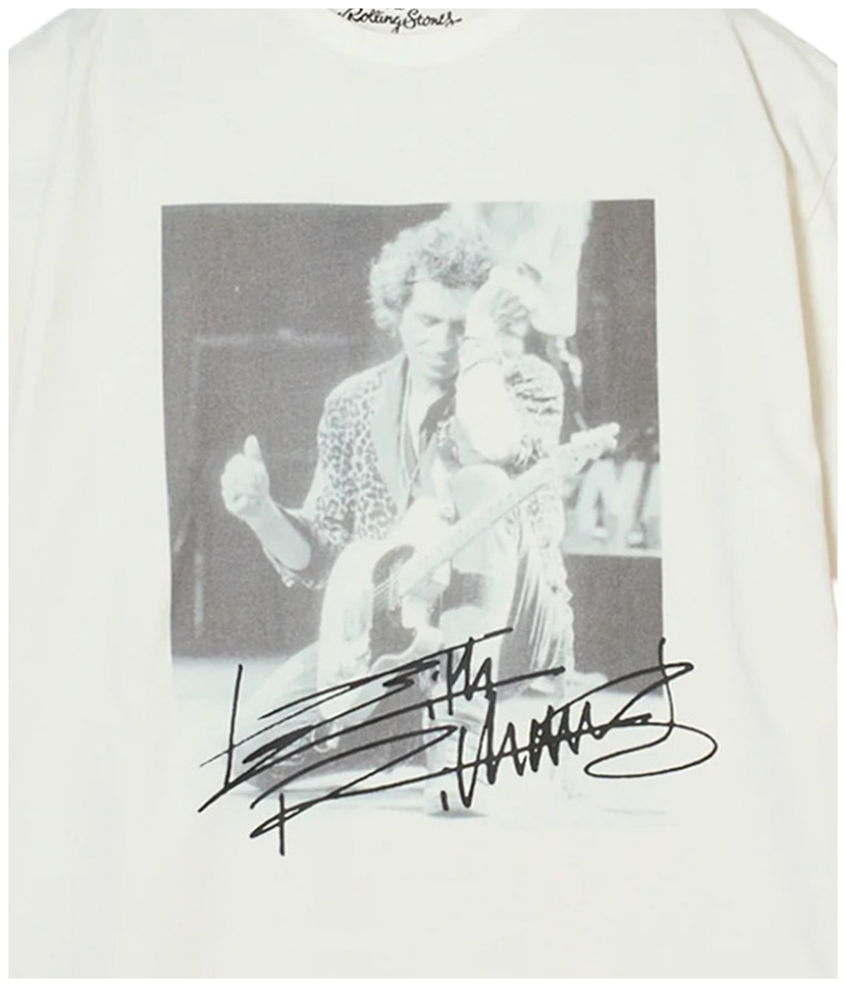 Keith Richards photo tee uno【WHITE】