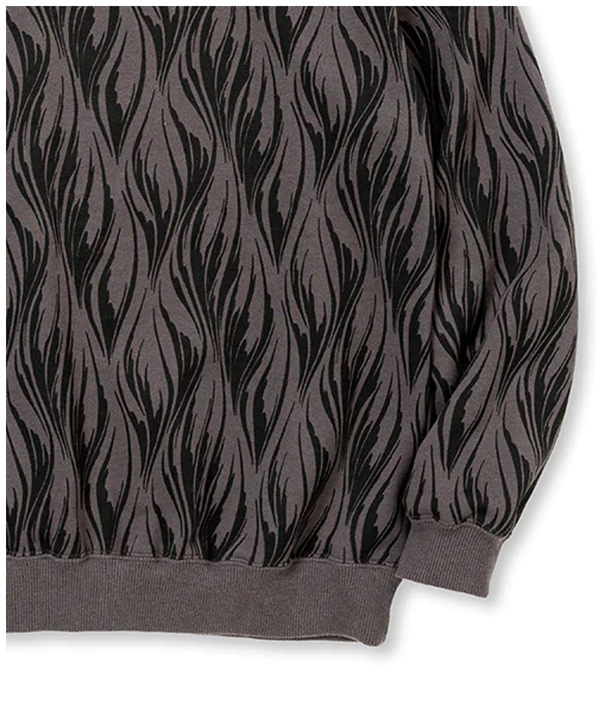 FEATER PATTERN CREW NECK SW【CHARCOAL】｜CALEE｜MELTING POT（正規取扱店・通販）