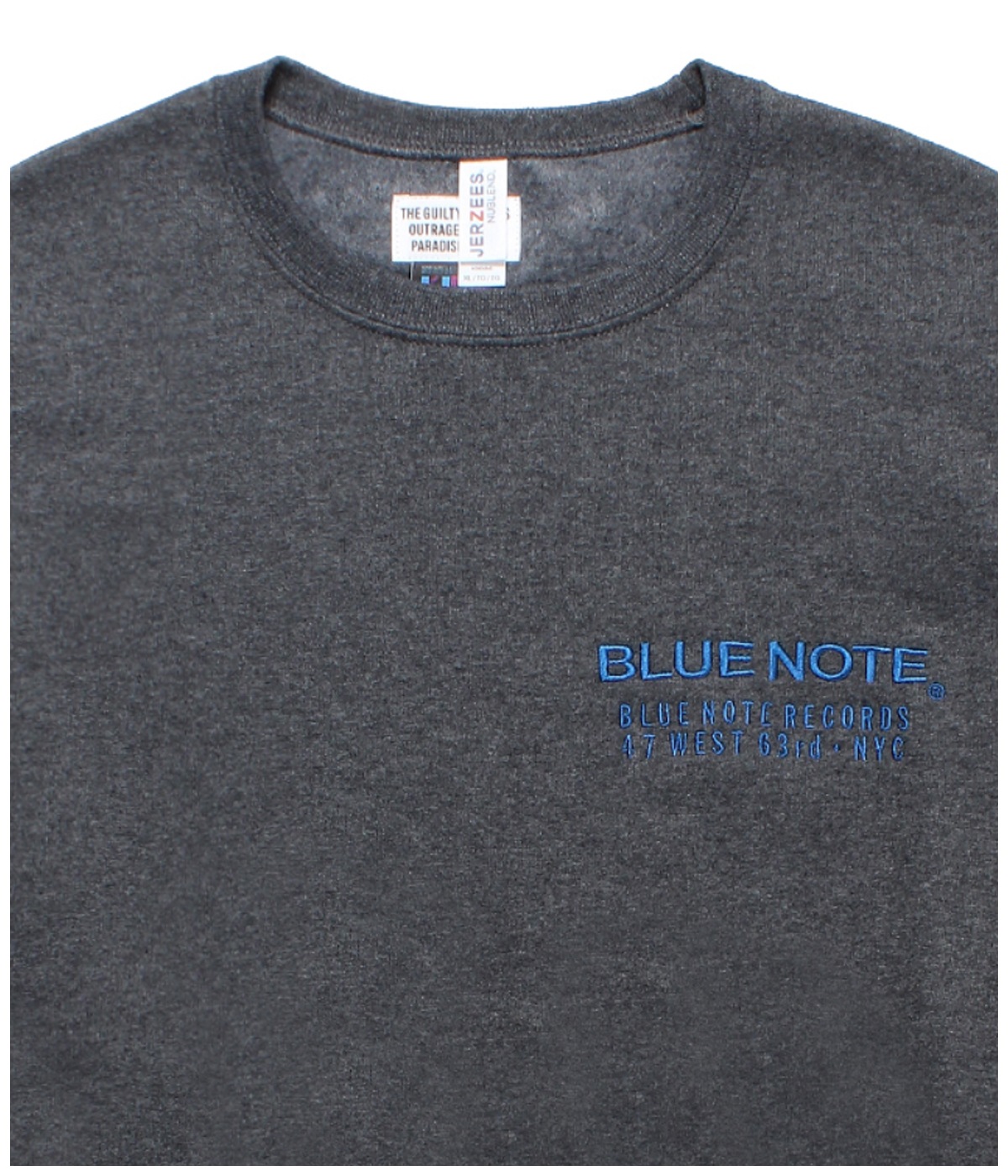 BLUE NOTE / CREW NECK SWEAT SHIRT (TYPE-4)【CHARCOAL】