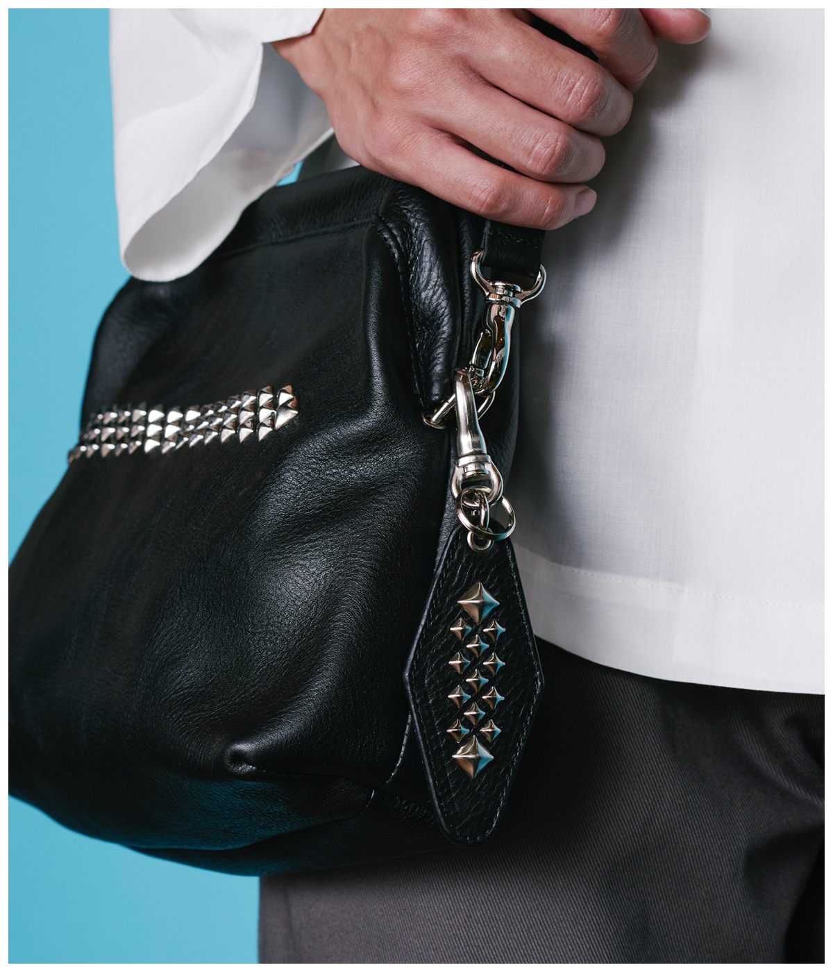 STUDS LEATHER ASSORT KEY RING【TYPE I-C】｜CALEE｜MELTING POT