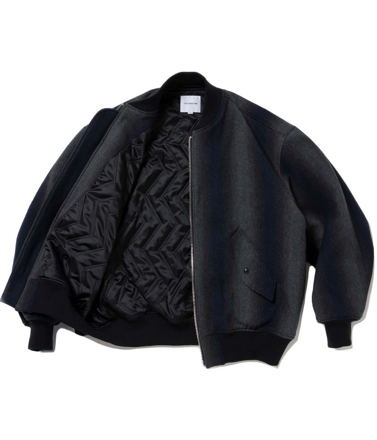 Ombre Stripe Wool Bomber Jacket【OMBRE STRIPE】