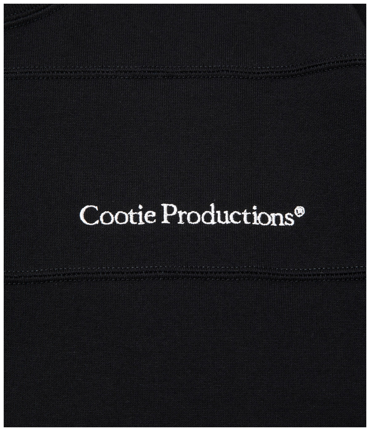 Plaited Jersey Paneling Border S/S Tee【BLACK】