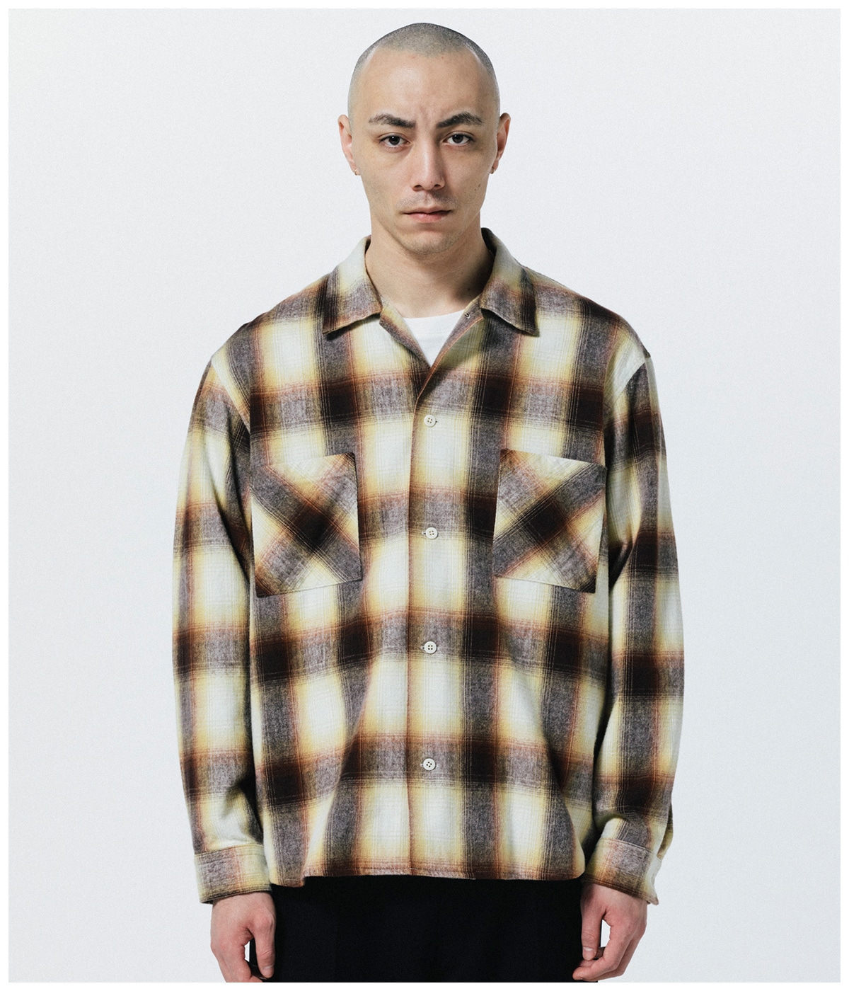 R9 OMBRE CHECK SHIRT【BROWN】2026年 09月入荷予定｜ROTTWEILER