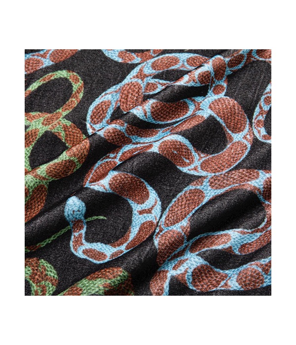 ALLOVER SNAKE PATTERN VELOR CUTSEW (TYPE-B)【KHAKI】