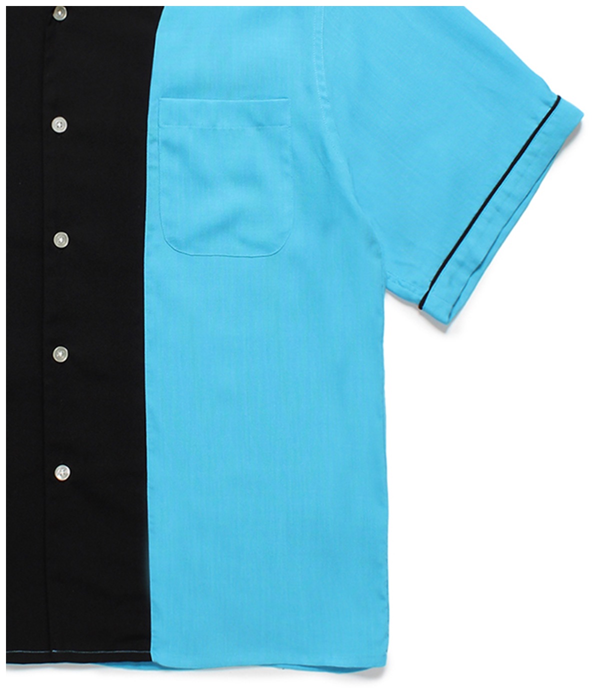 SWITCHING 50'S OPEN COLLAR SHIRT (TYPE-2)【BLUE】｜WACKO MARIA