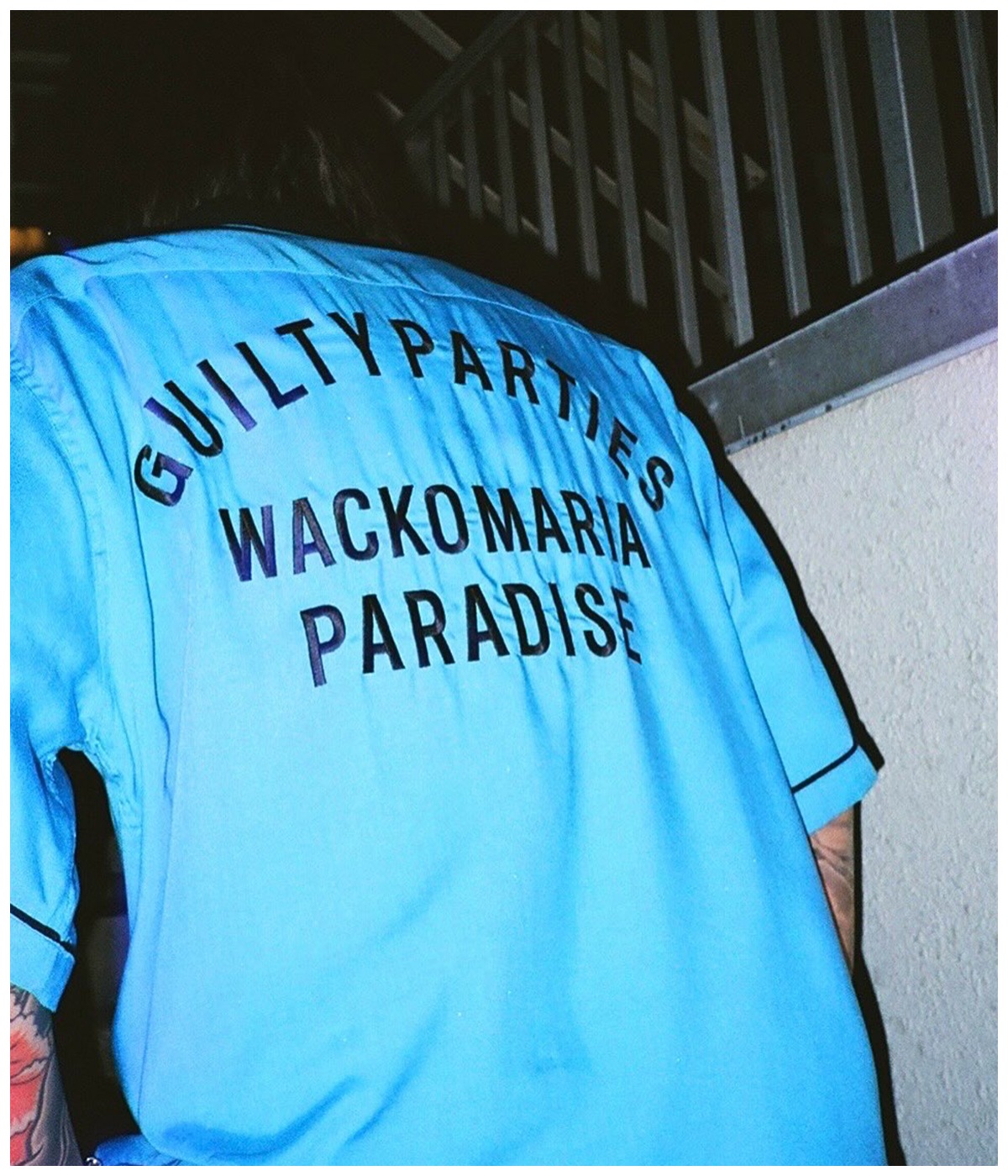 wackomaria 50'シャツ 黒/水色(2022ssアイテム) wackomaria 50´シャツ 黒/水色(2022ssアイテム)