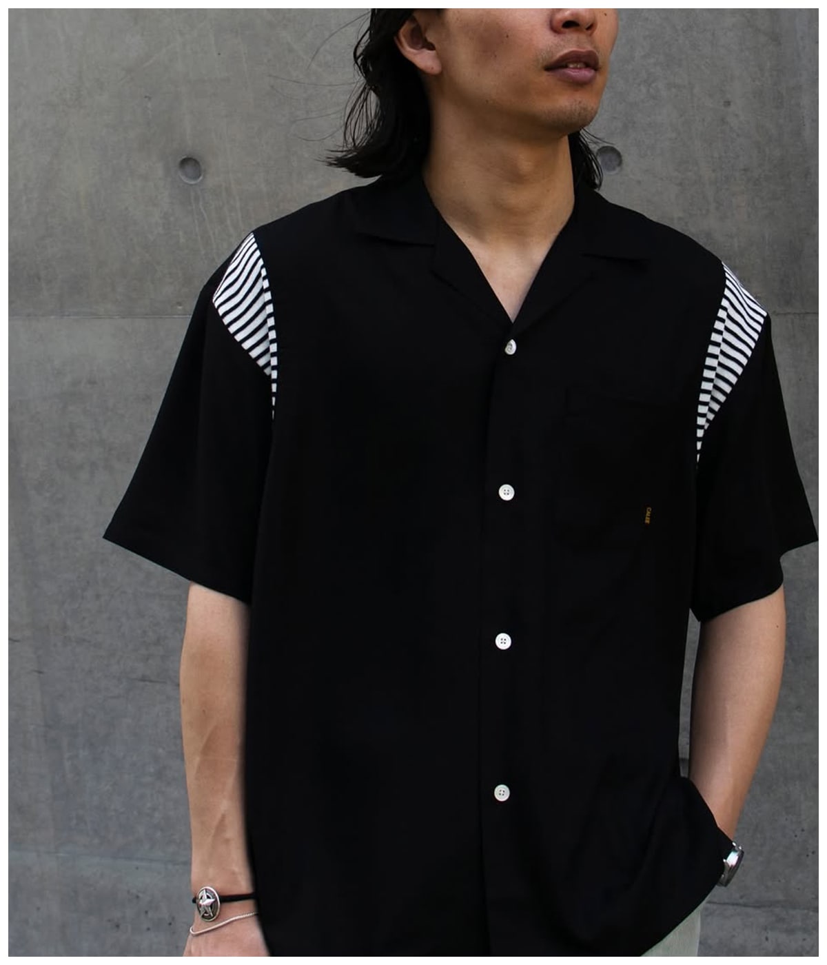 VINTAGE TYPE RIB BOWLING SH【BLACK】｜CALEE｜MELTING POT（正規取扱