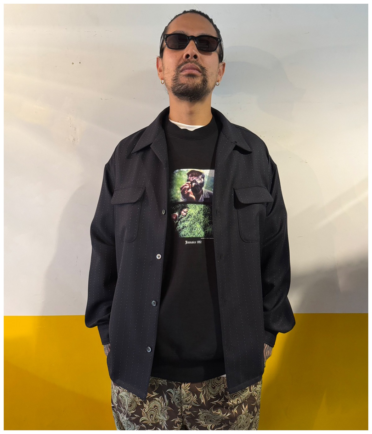 MASATAKA ISHIDA JAMAICA 1982 SWEAT CREW NECK TYPE-3【BLACK】