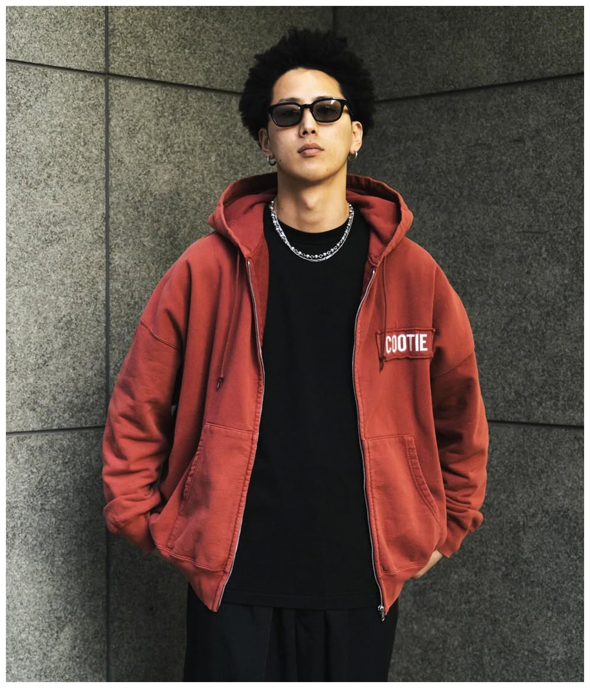 AD Processing Sweat Zip Hoodie【BURGUNDY】｜COOTIE PRODUCTIONS