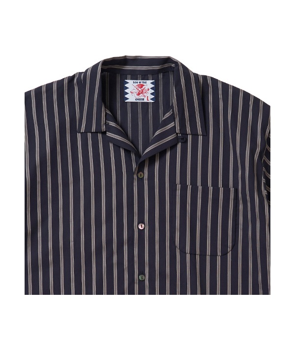 Stripe Op Shirt【NAVY】