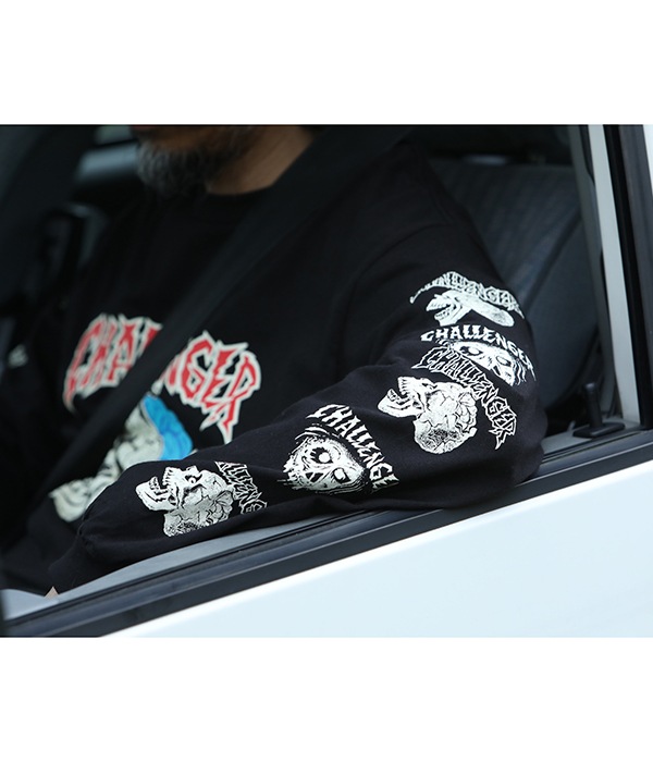 ZOMBIE SKULL L/S TEE【BLACK】｜CHALLENGER｜MELTING POT（正規取扱店 