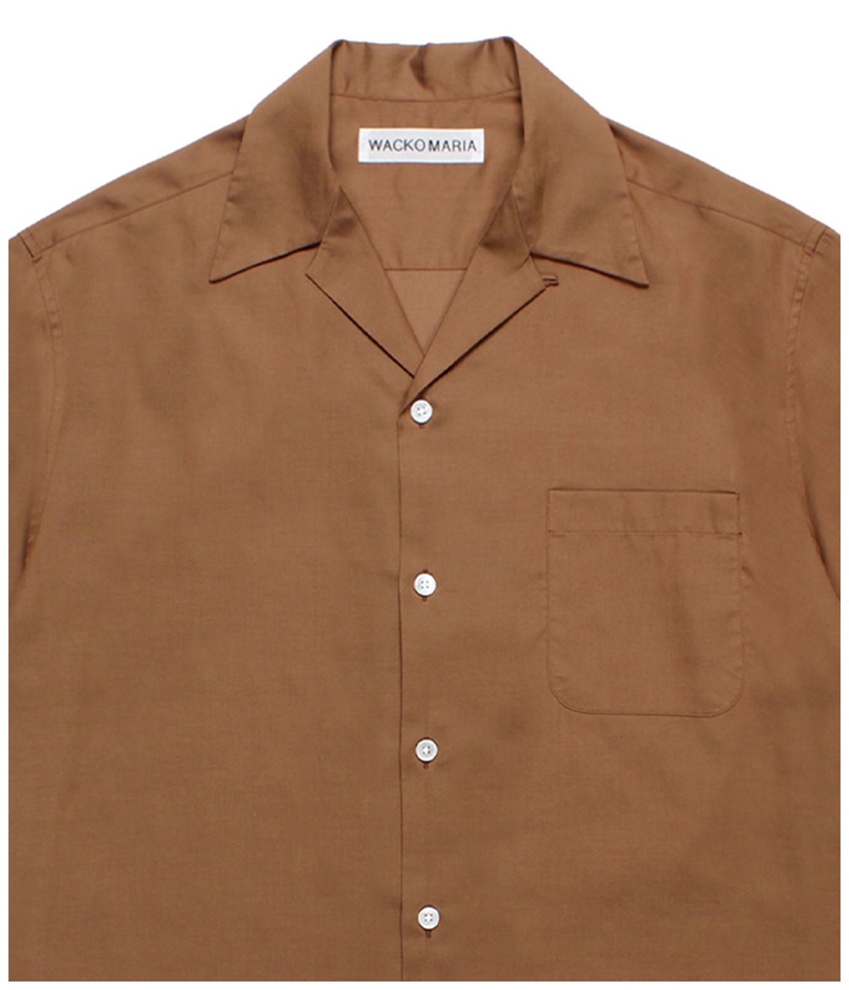 SOKTAS / OPEN COLLAR SHIRT (TYPE-2)【BROWN】｜WACKO MARIA｜MELTING