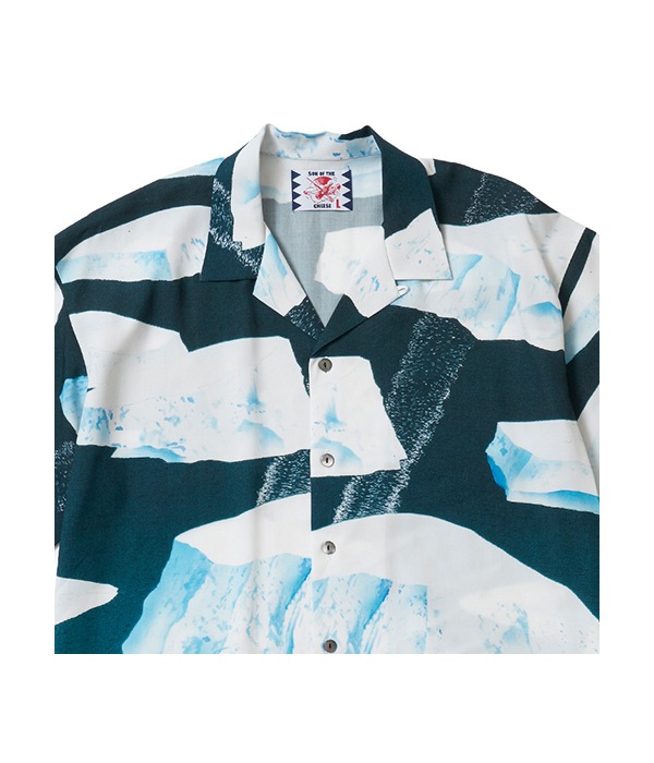 Ship & icebergs Shirt【BLUE】