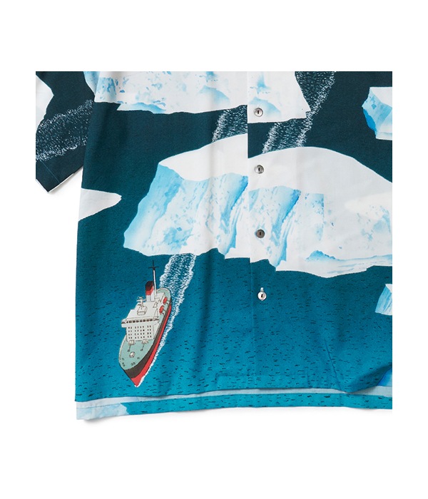 Ship & icebergs Shirt【BLUE】
